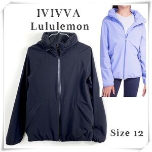 IVIVVA Lululemon Rain Shine Jacket Windbreaker in Black Girls 12